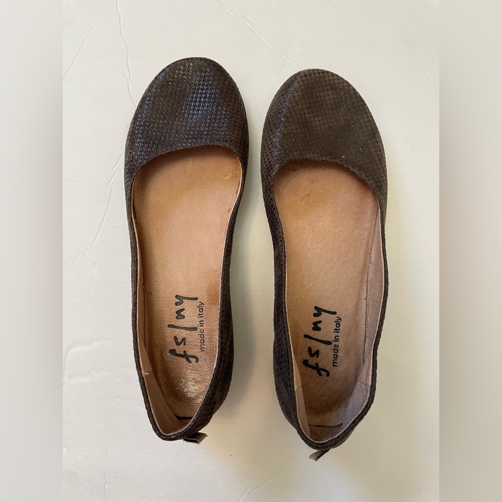 FS/NY flats. French Sole New York Leather Suede